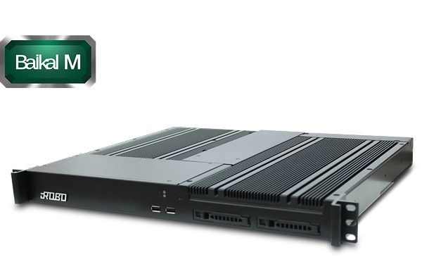 IPC2U представила безвентиляторный 1U сервер IROBO-BKL- SMQ1-DC на базе ЦП Байкал